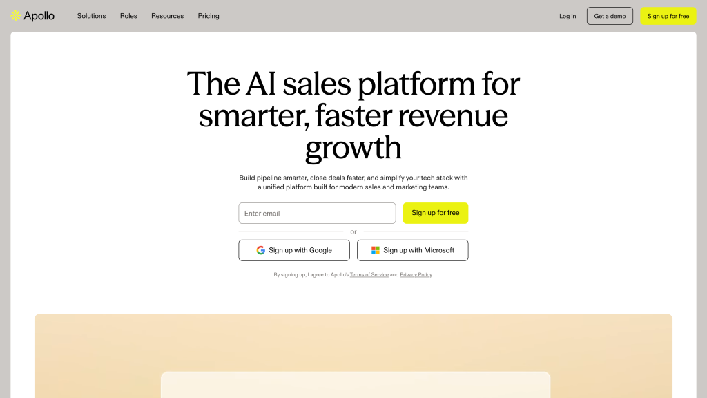Apollo homepage