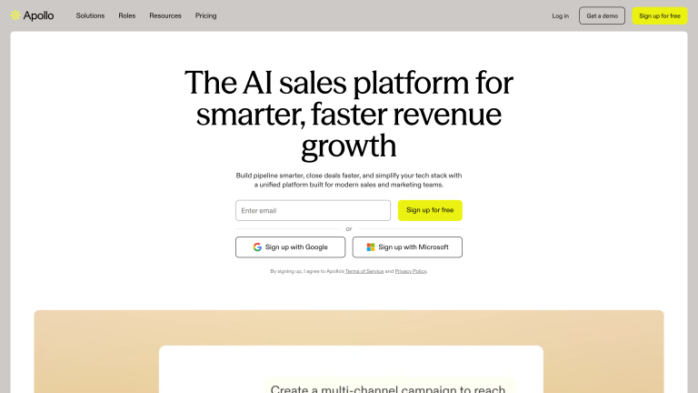 Apollo homepage