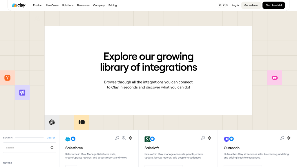 Clay integrations and automation