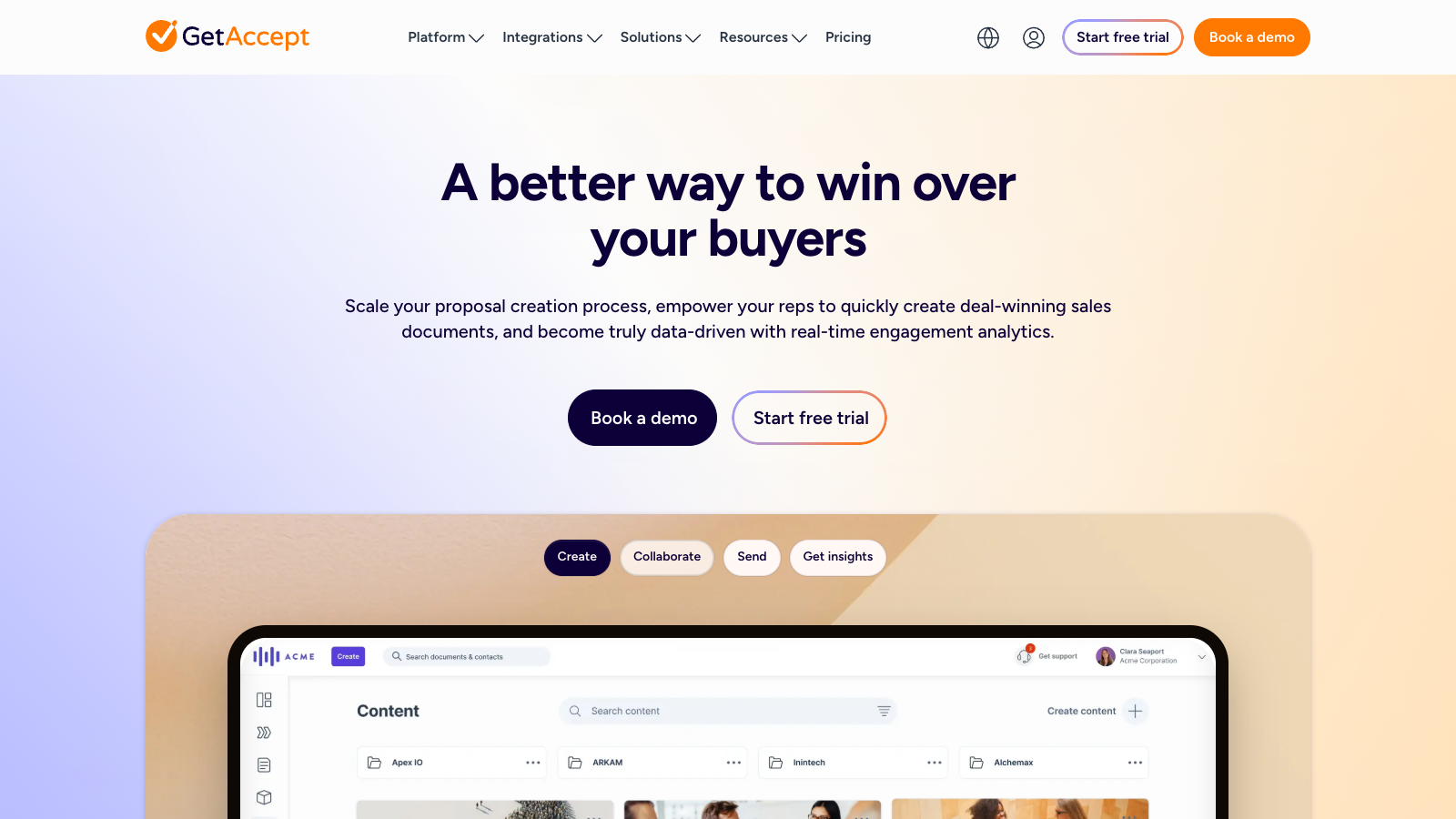 GetAccept proposal software page