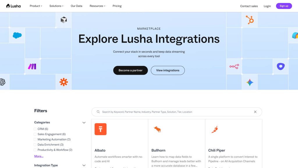Lusha Engage and integrations