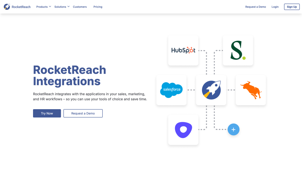RocketReach outreach and integrations