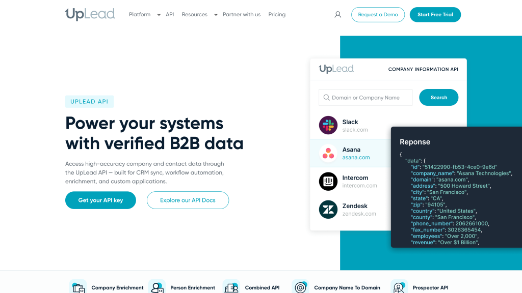 UpLead integrations and exports